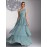 Elegant Mint Green Bridesmaid Evening Gown with Asymmetrical Neckline & Tiered Ruffled Skirt - Sleeveless A-Line Wedding Dress for Women, Perfect for Weddings and Formal Events, Dresses for Wedding Guest, Wedding Guest Attire, Sophisticated Craftsmanship