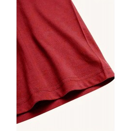 [3pcs Retro Tees] 3pcs Retro Love Heart Graphic Tees | Casual Short Sleeve Women's T-Shirts in Beige, Red & Orange with Golden Accents, Soft Polyester Blend