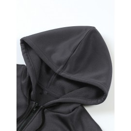 Women's Plus Size New York Graphic Hoodie - Casual Gray Zip-Up Sweatshirt with Kangaroo Pocket, Long Sleeves, and Ribbed Cuffs, Cute Hoodies