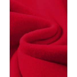 [Chicago U.S.A. Print Hoodie Set] Red Polyester Women's Chicago U.S.A. Letter Print Hoodie & Pants Set - Drawstring, Machine Washable Casual Outfit